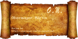 Obermayer Márta névjegykártya