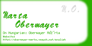 marta obermayer business card